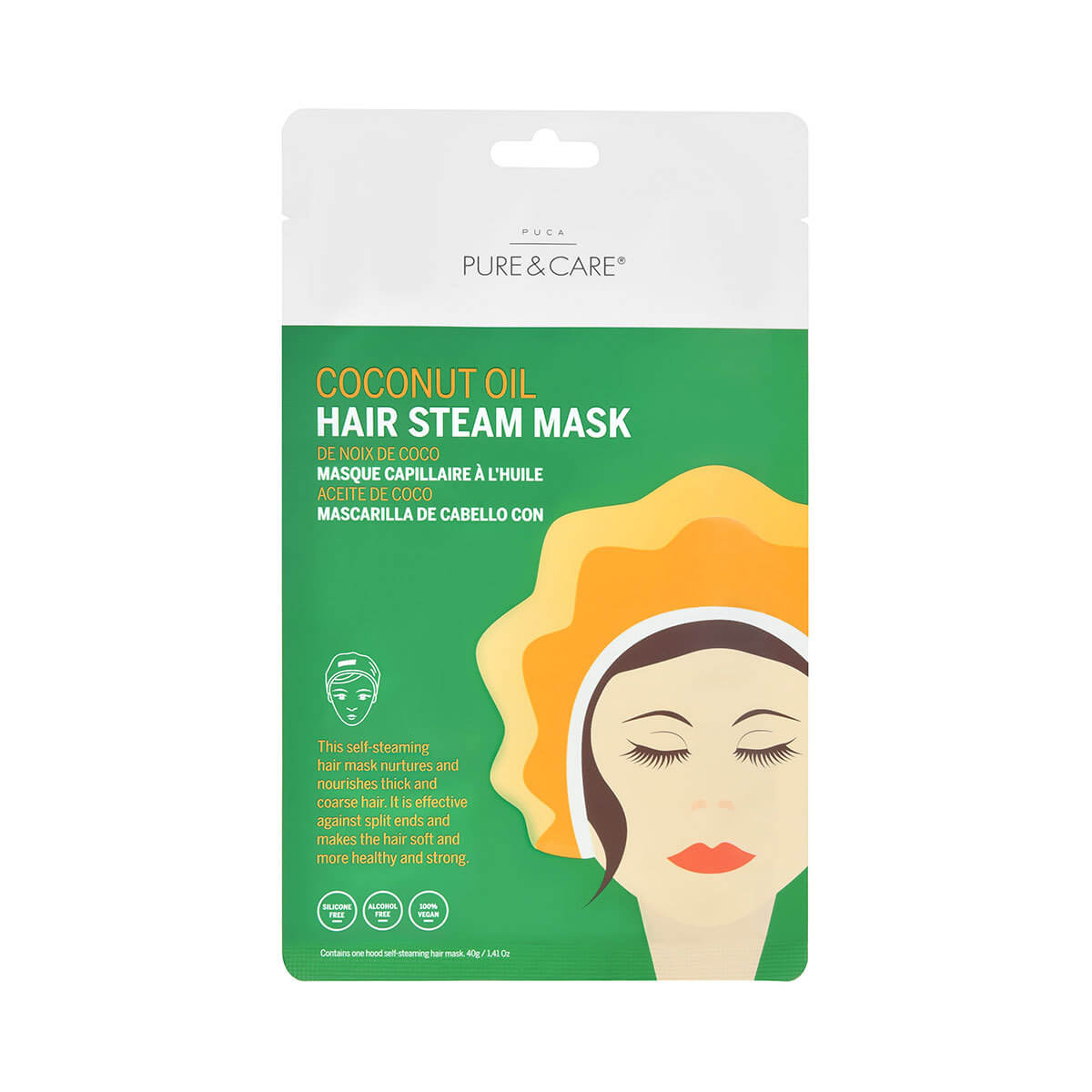 Coconut Oil Hair Steam Mask for soft and strong hair I PUCA - PURE & CARE