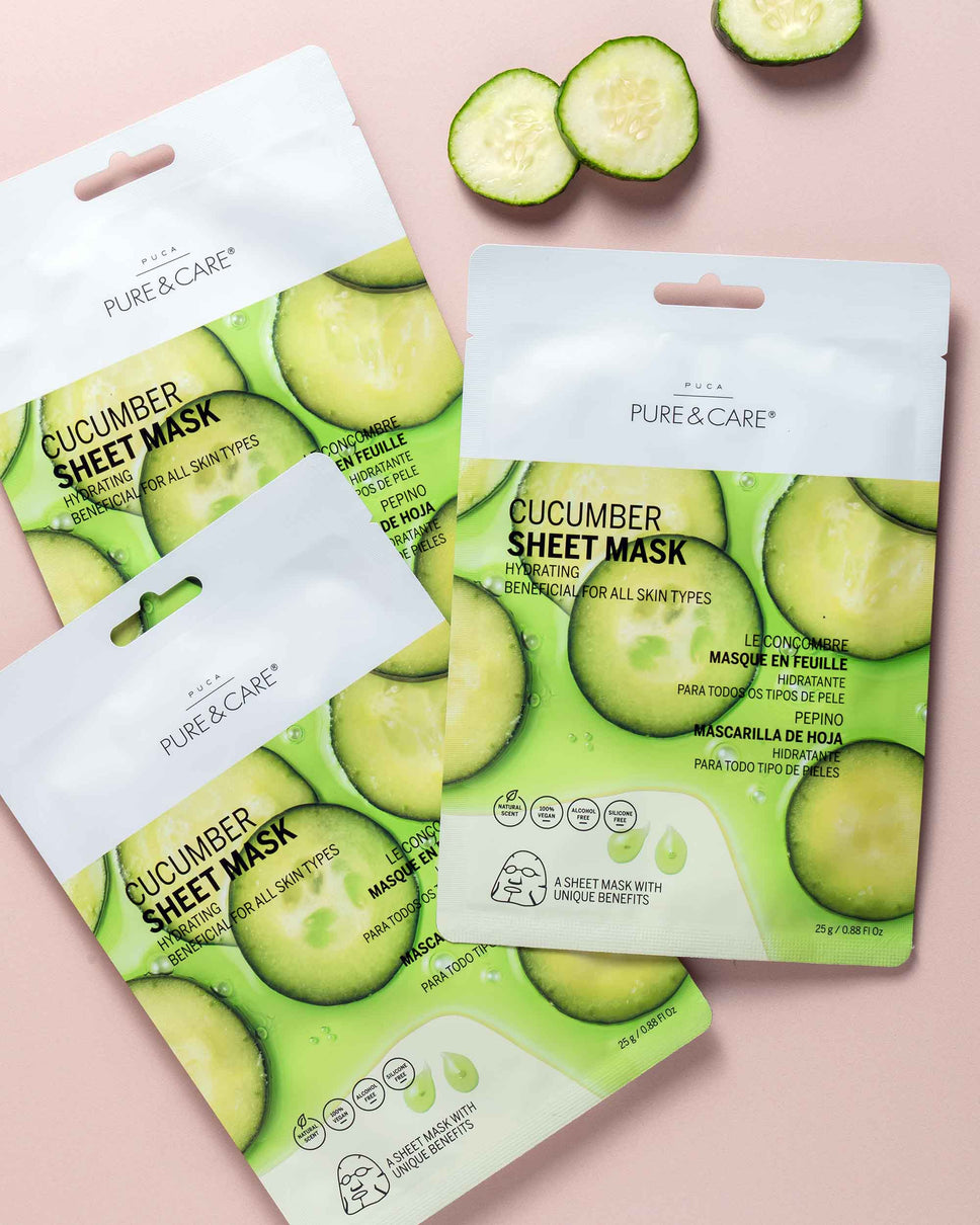 Sheet Mask with Cucumber I PUCA - PURE & CARE