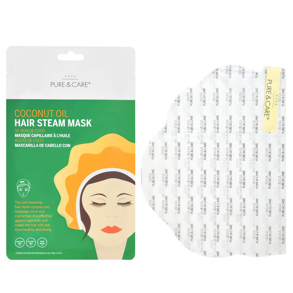 Coconut oil hair steam mask I PUCA - PURE & CARE