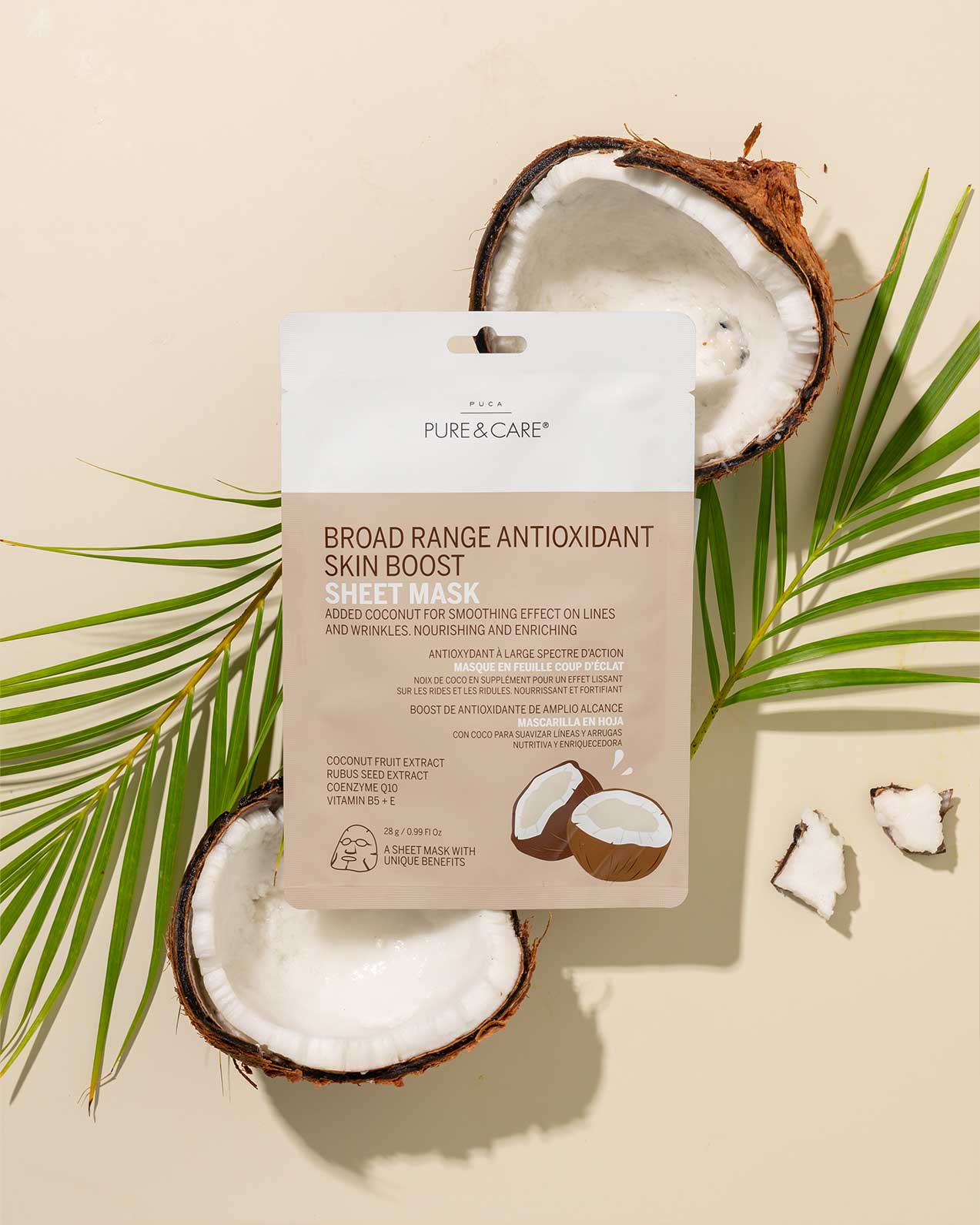 Sheet Mask Antioxidant Coconut | PUCA - PURE & CARE