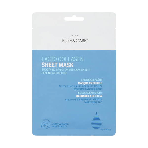 Lacto Collagen Sheet Mask smoothing fine lines I PUCA - PURE & CARE