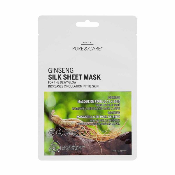 Ginseng Silk Sheet Mask for dewy glowing skin I PUCA - PURE & CARE